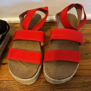 Red  sandals